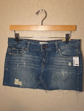 Aeropostale Blue Distressed Mini Skirt